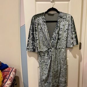 Blue Velvet Evening Dress